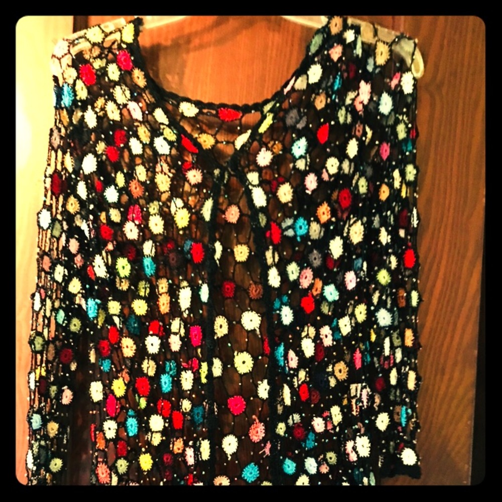 Lace embellished cardigan